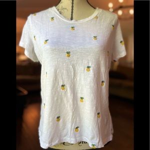 Embroidered pineapple tshirt